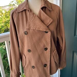 NWT Free People “Remi” Oversized Ribbed Cord / Corduroy Shirt Jacket XS Boho